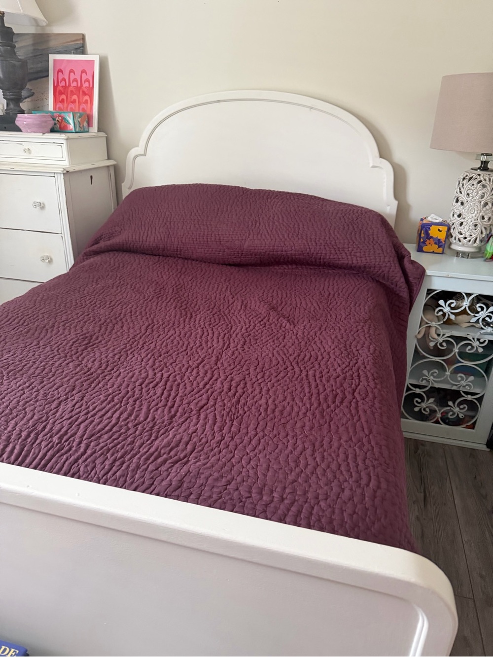 Plum Garnet Hill Quilted Bedspread queen